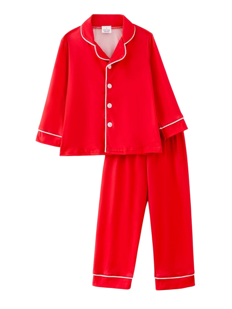 Boys Red Pajama Outfit Set